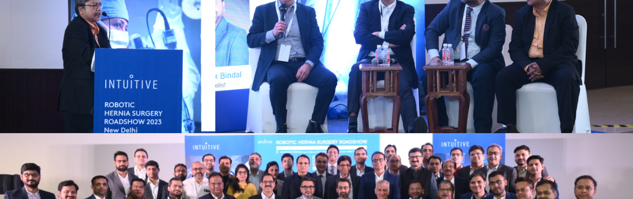 pictures of Dr. Udipta Ray and other professionals at the roadshow in new delhi 