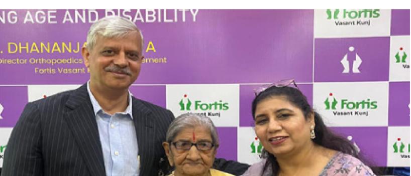 97-Year-Old Woman Undergoes Total Knee Replacement at Fortis Vasant Kunj