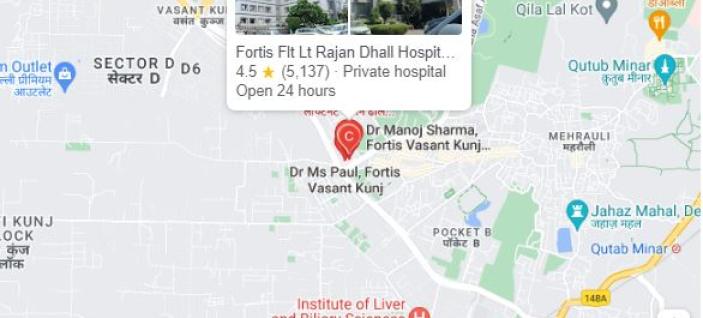 Fortis Hospital Vasant Kunj Location