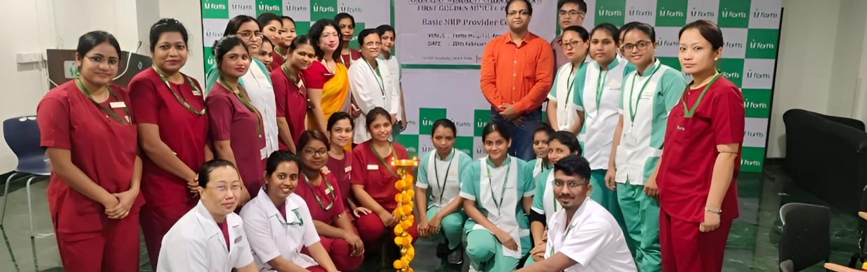 Neonatal Resuscitation Workshop for nurses held at Fortis Anandapur, Kolkata